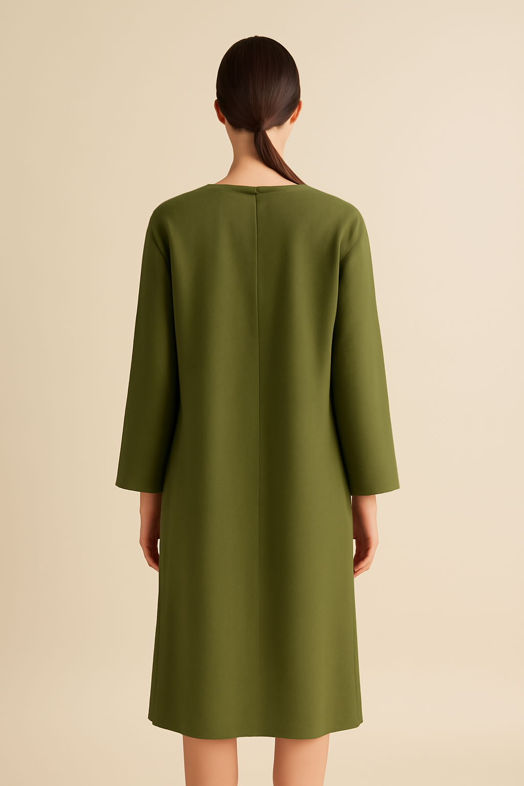 Meridian V-Neck Linen Relaxed Dress
