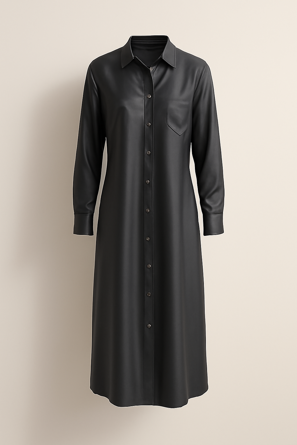 Meridian V-Neck Viscose Shirt Dress