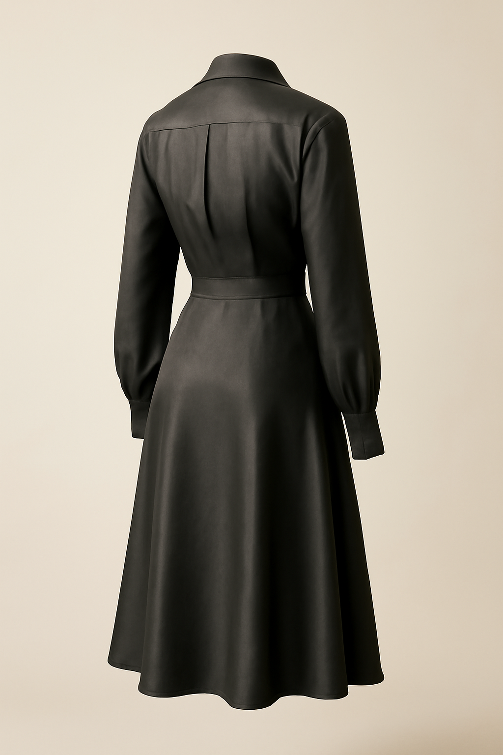 Meridian V-Neck Viscose Shirt Dress