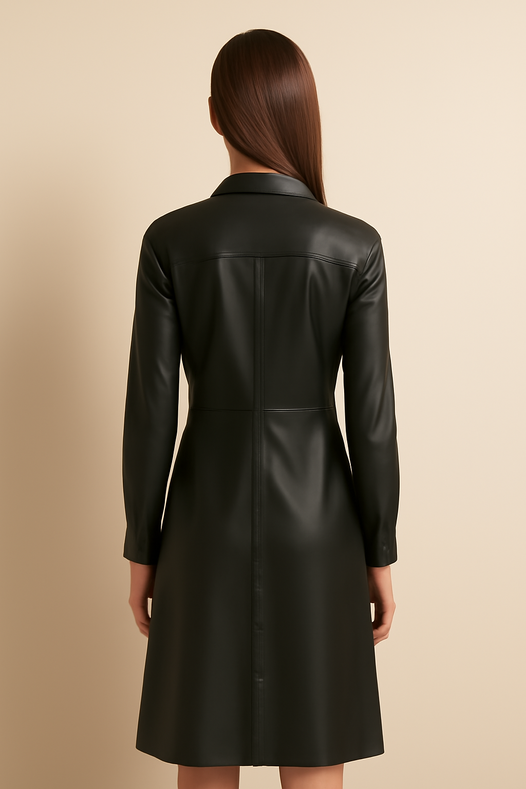 Meridian V-Neck Viscose Shirt Dress