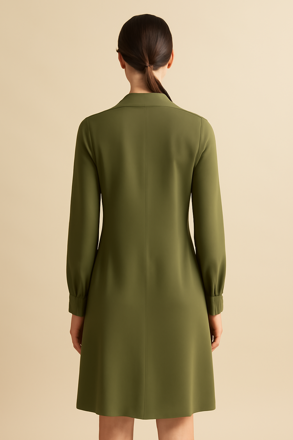 Meridian V-Neck Viscose Shirt Dress