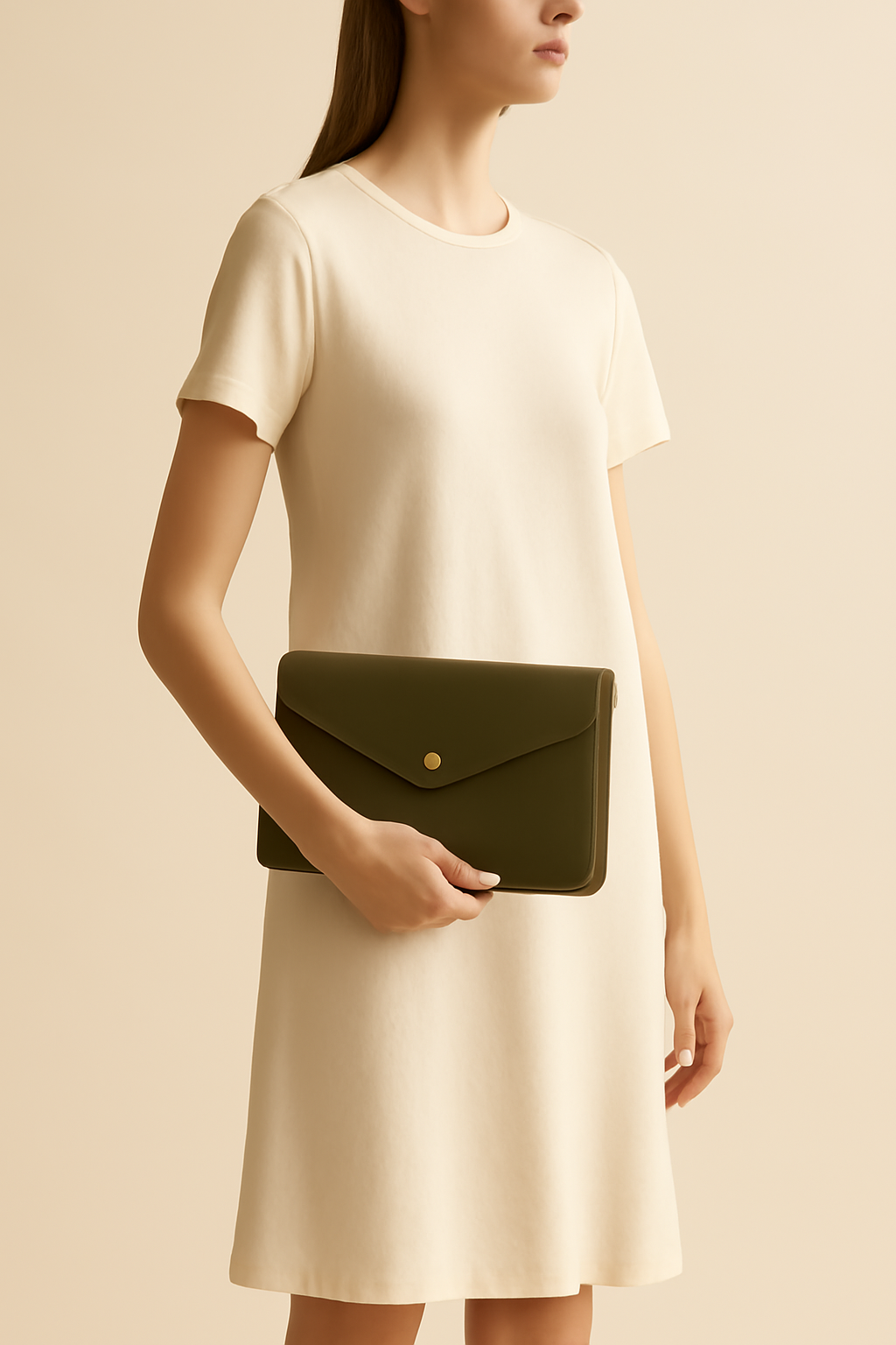 Meridian Woven Vegan Leather Clutch