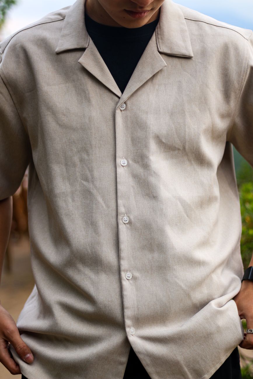 Azure Linen Classic Shirt