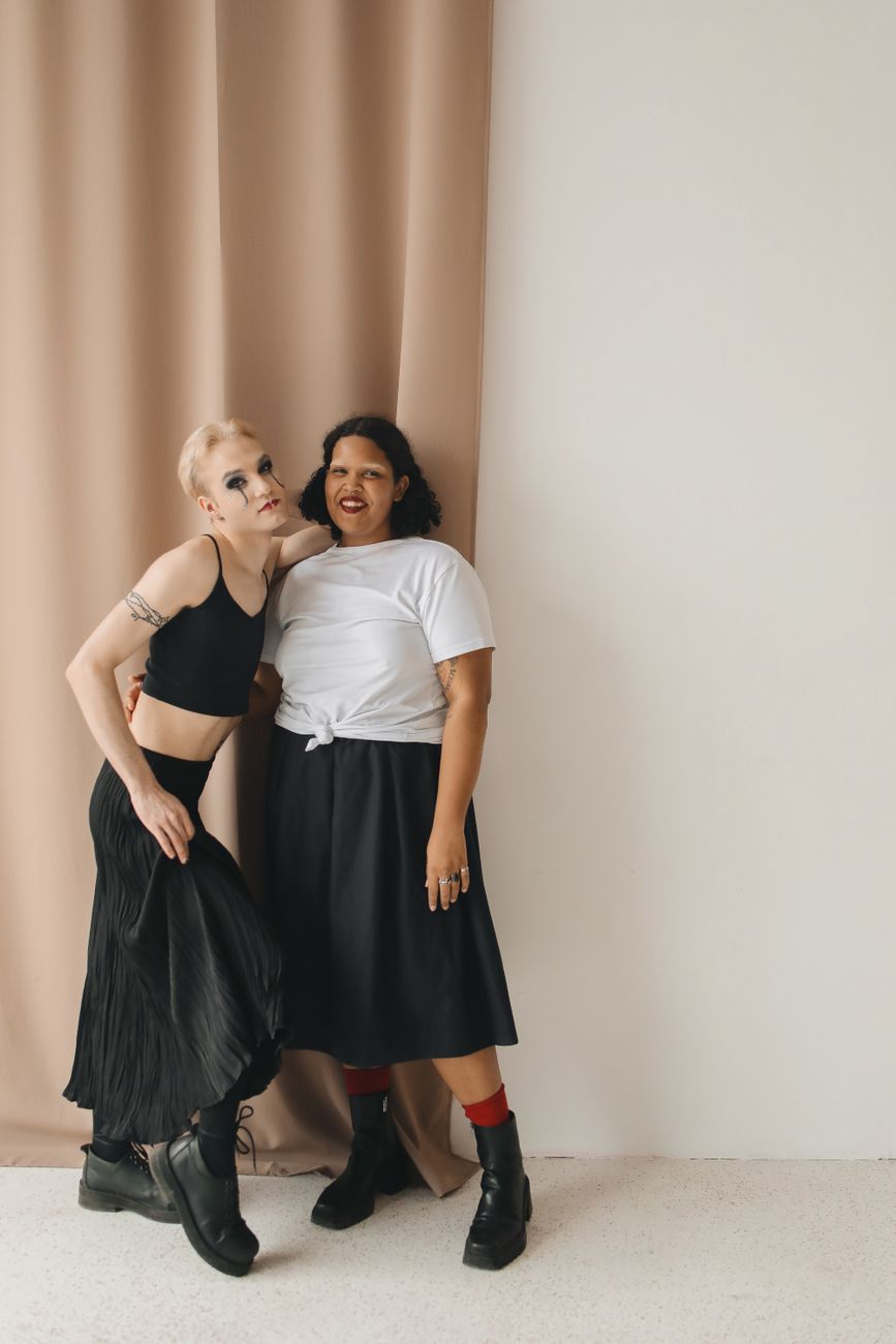 Meander Viscose A-Line Skirt