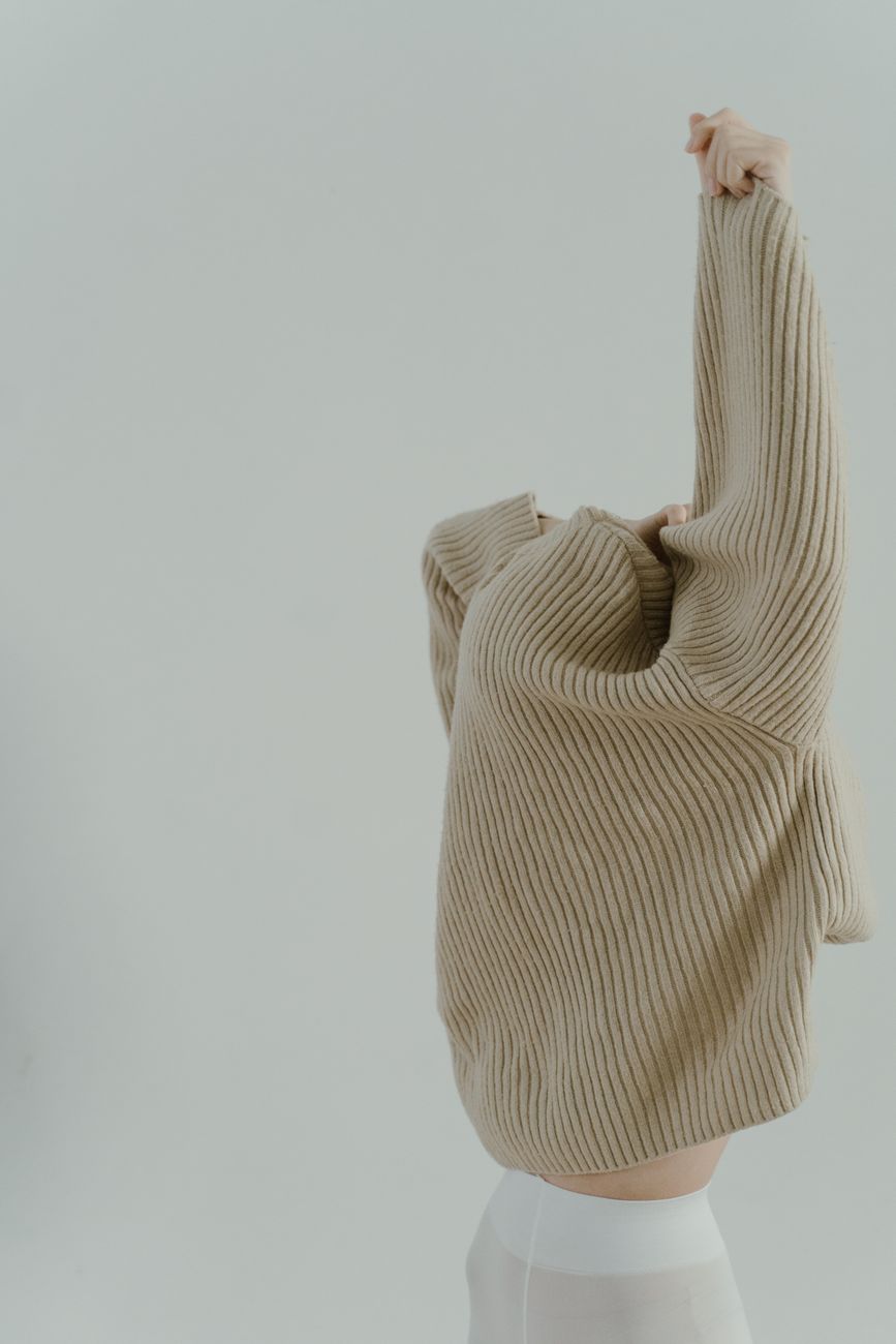 Azure Organic V-Neck Sweater