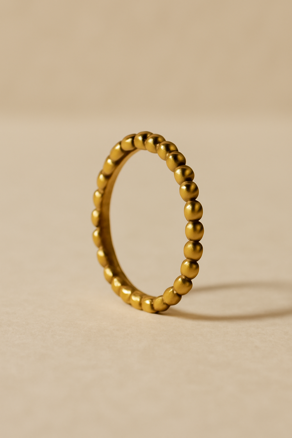 Riviera Beaded Brass Ring
