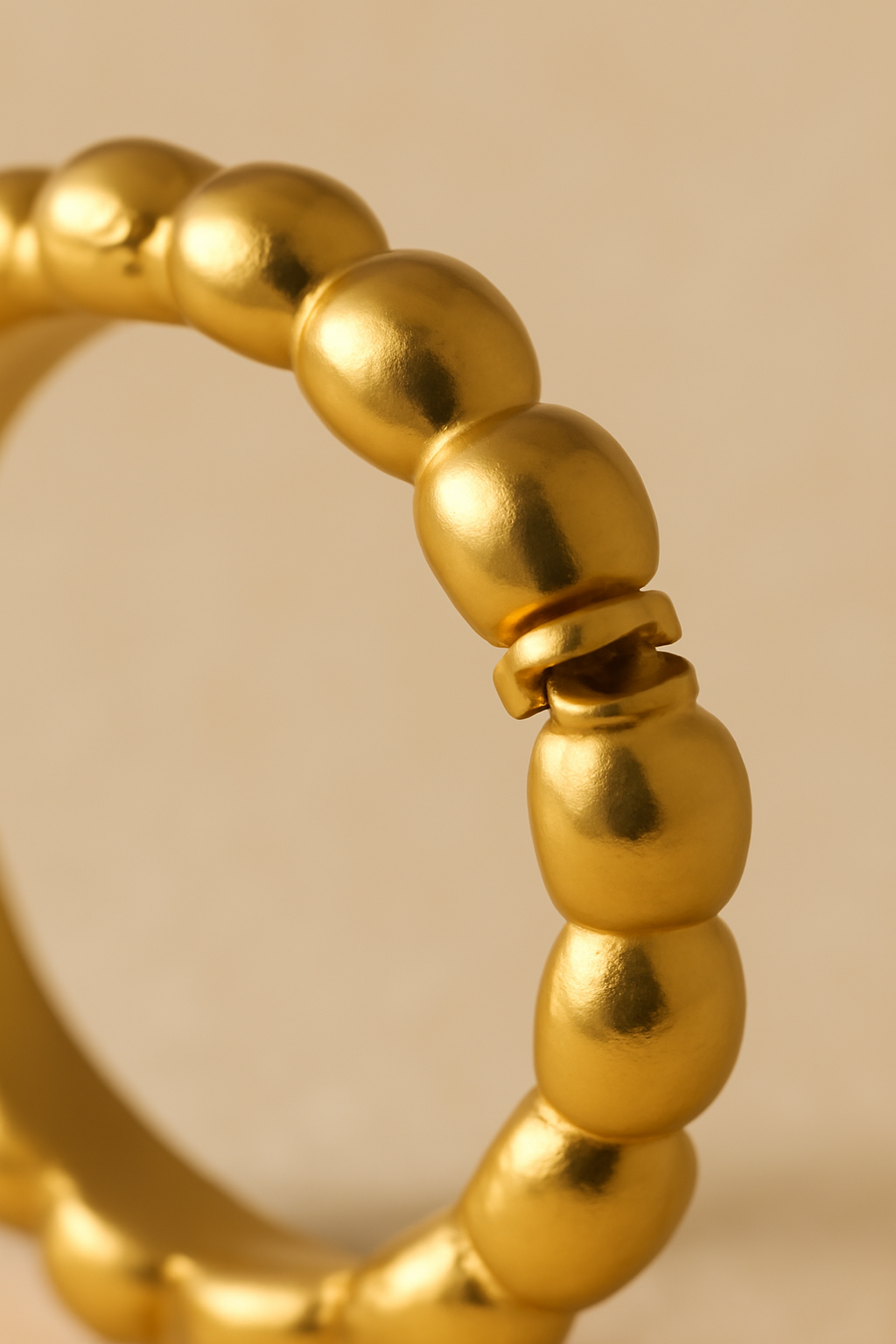 Riviera Beaded Brass Ring