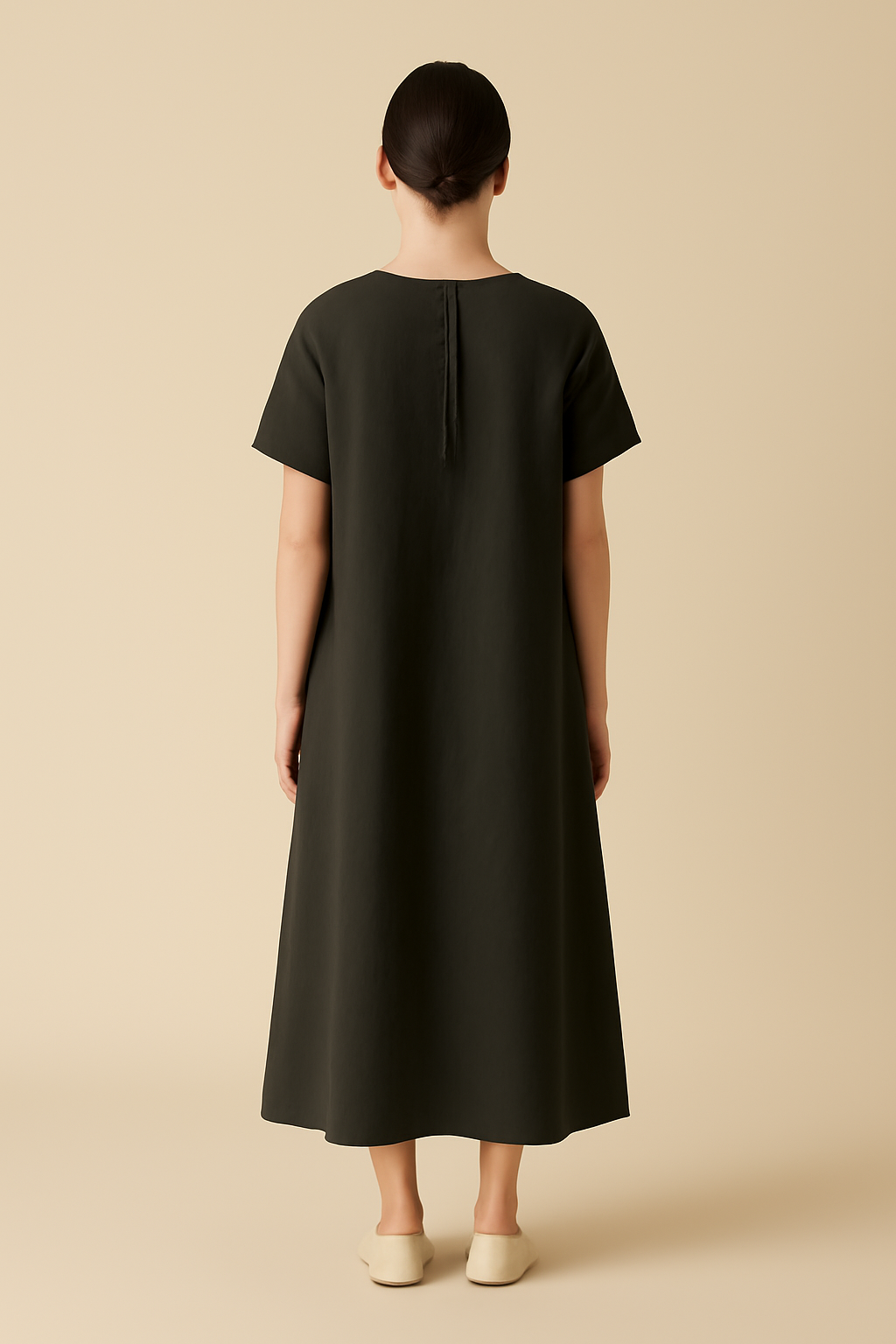 Riviera Boat-Neck Linen Relaxed Dress