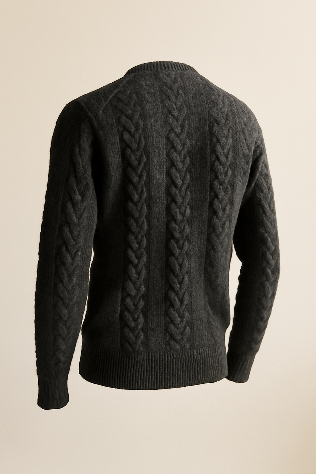 Riviera Cable-Knit Wool Ribbed Sweater