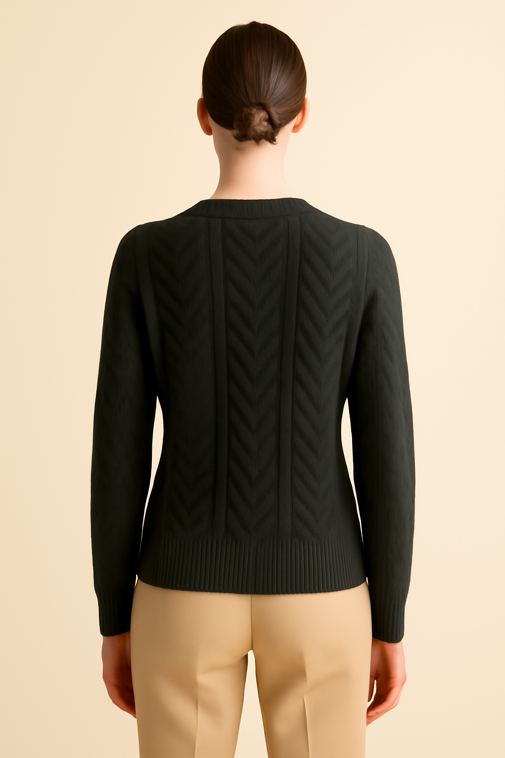 Riviera Cable-Knit Wool Ribbed Sweater