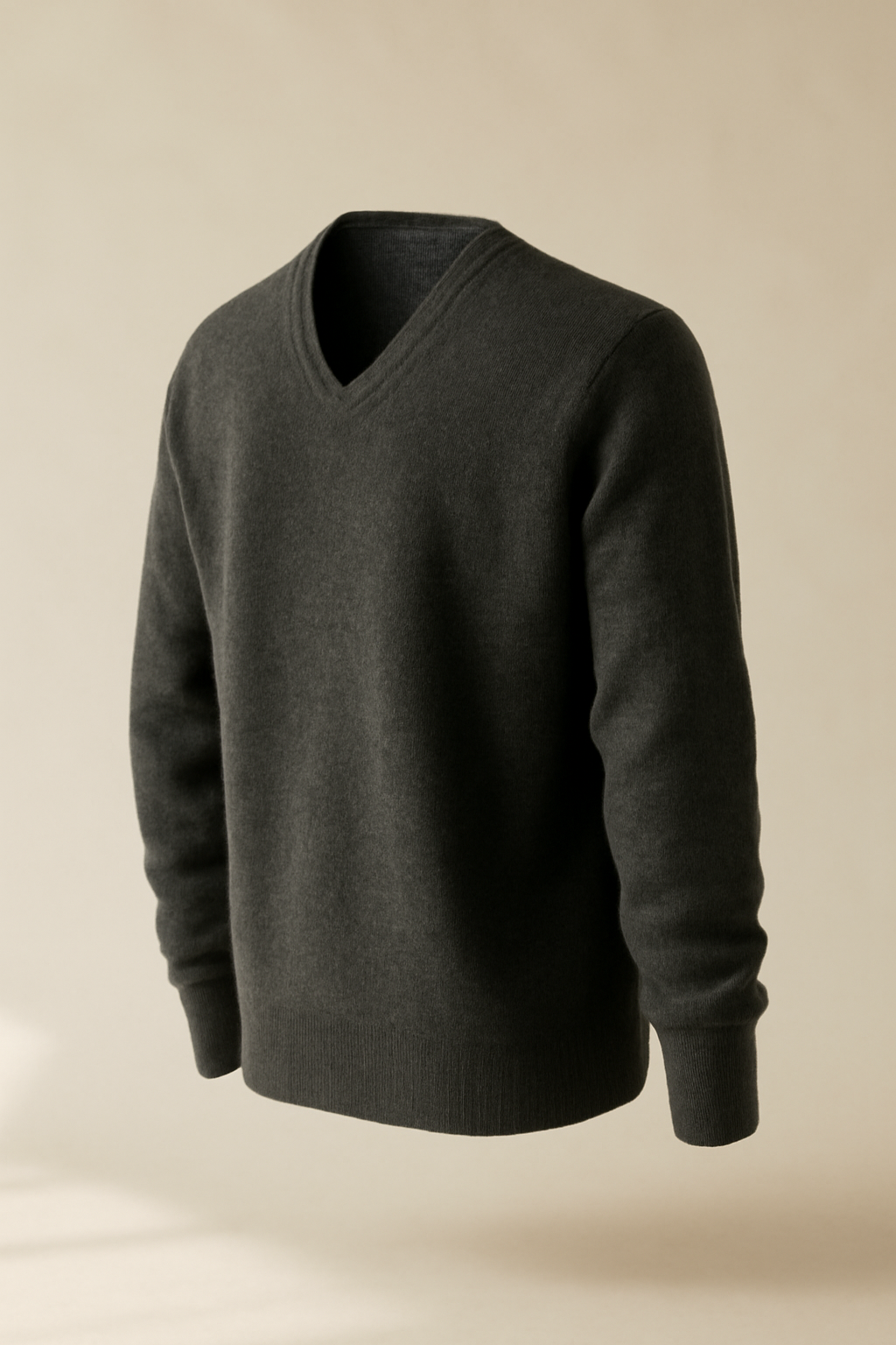 Riviera Cable-Knit Wool V-Neck Sweater