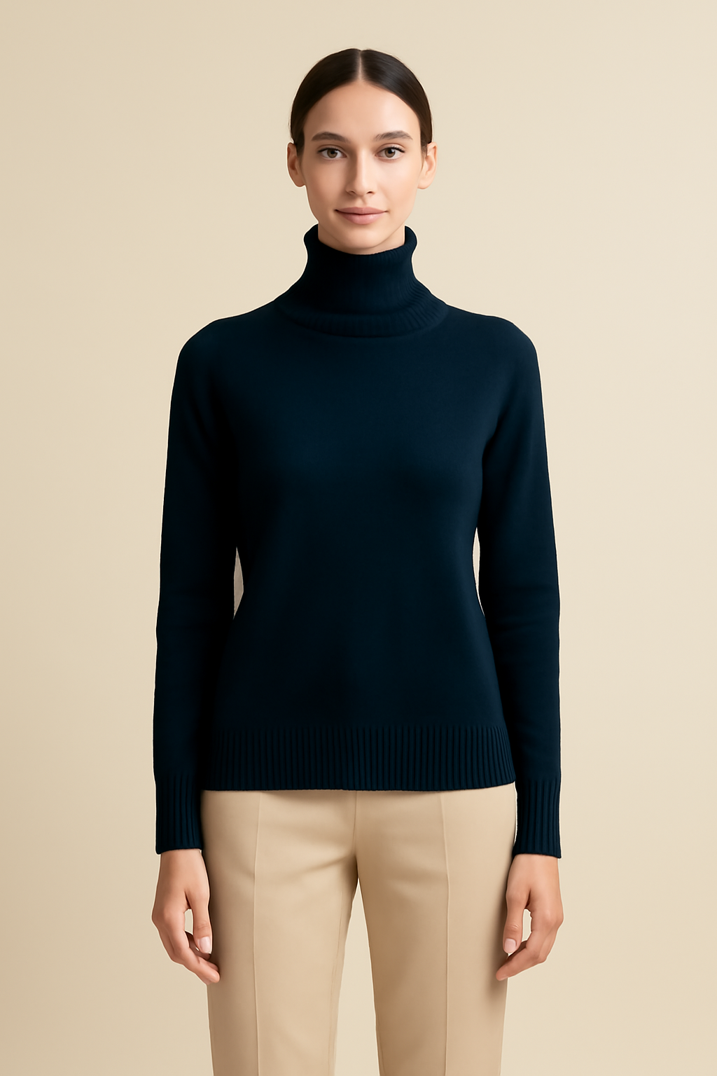 Riviera Chunky Wool Turtleneck Sweater