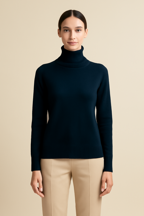 Riviera Chunky Wool Turtleneck Sweater