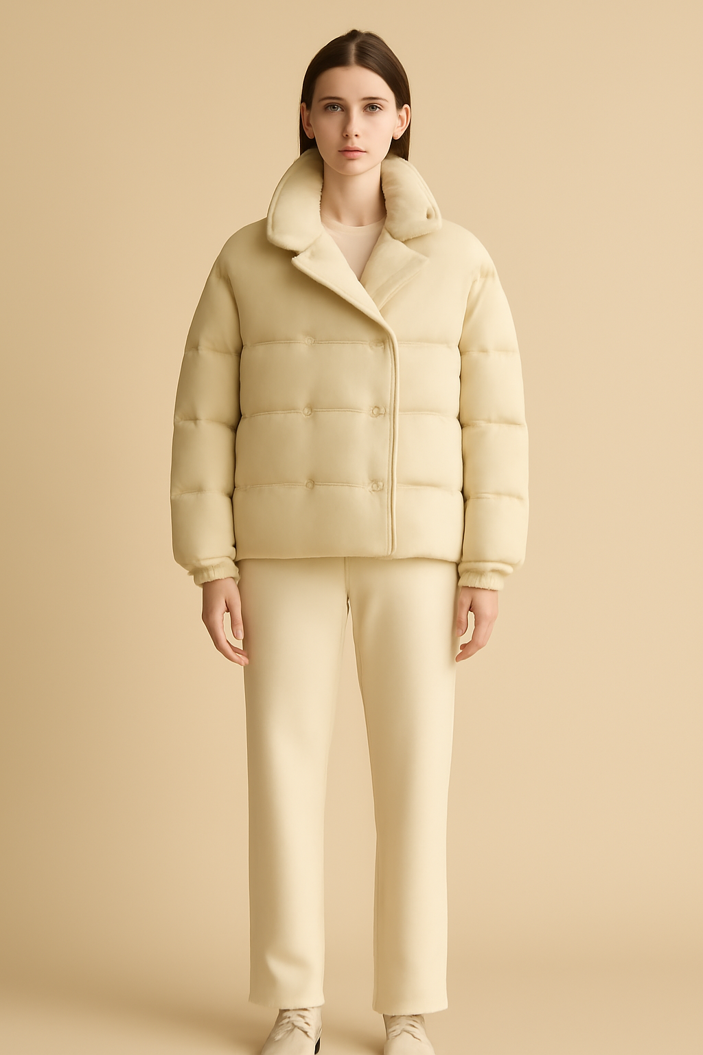 Riviera Double-Breasted Recycled Puffer Jacket