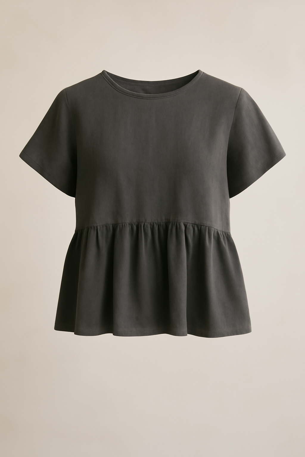 Riviera Puff-Sleeve Organic Flounce Blouse