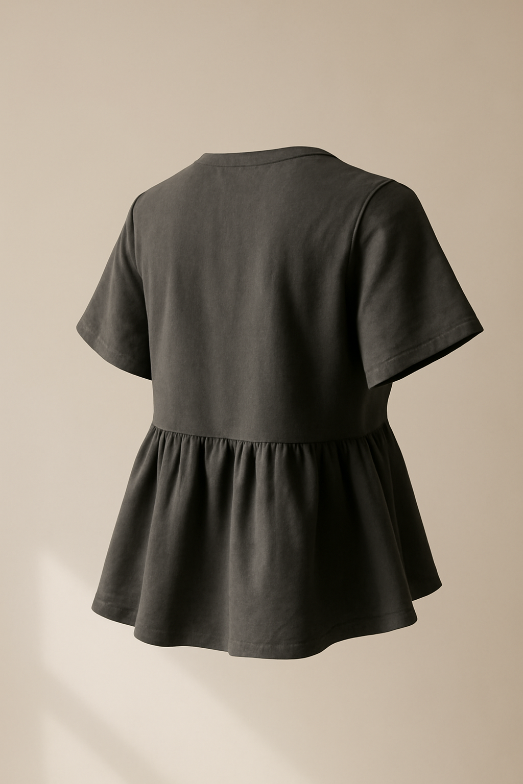 Riviera Puff-Sleeve Organic Flounce Blouse