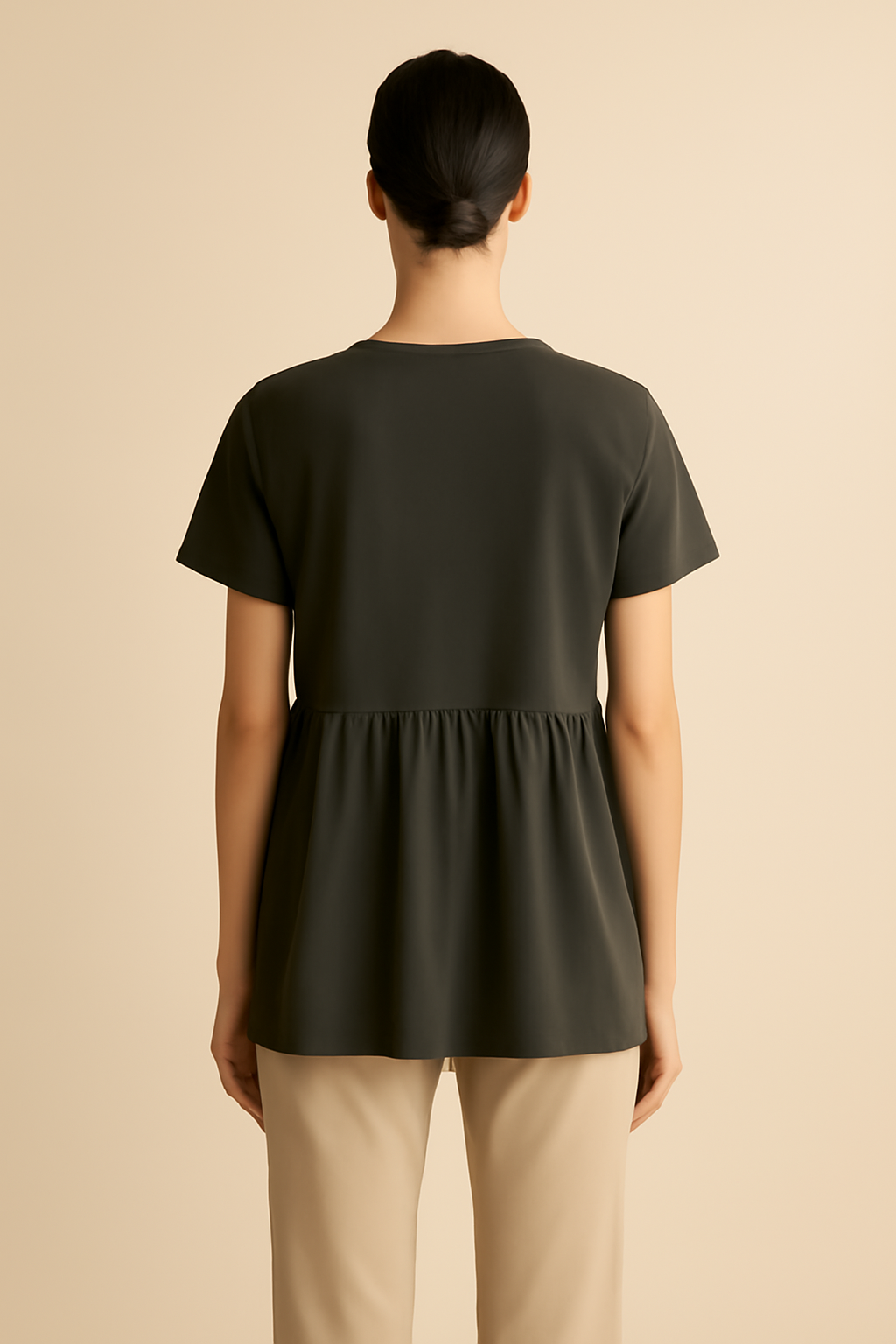 Riviera Puff-Sleeve Organic Flounce Blouse