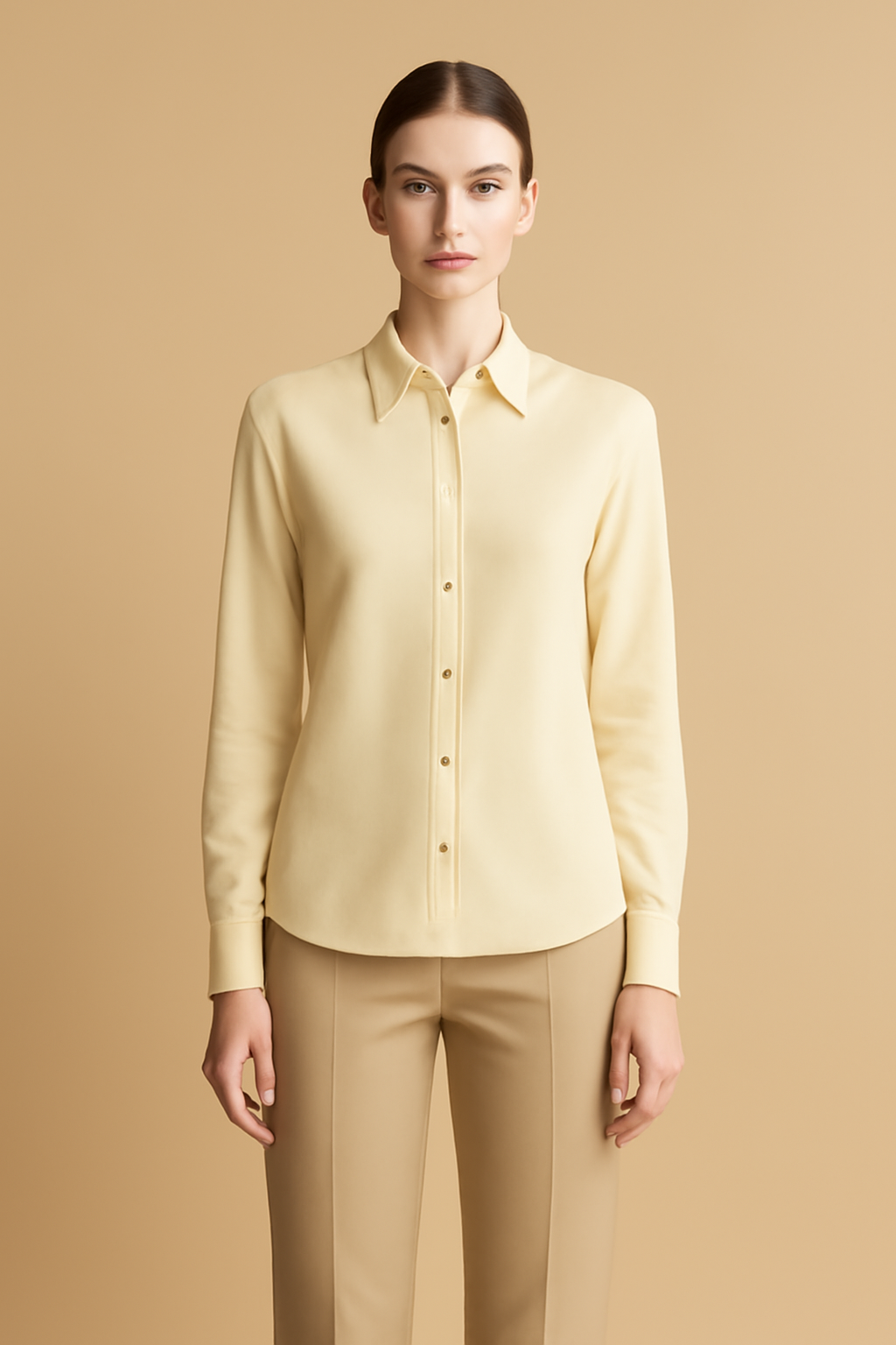Riviera Puff-Sleeve Tencel Classic Blouse