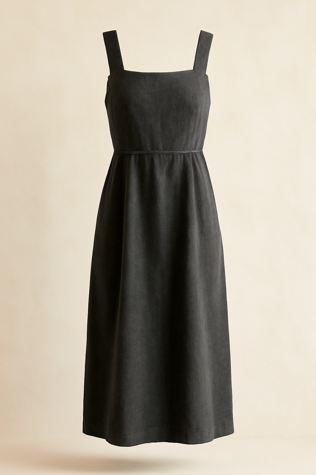 Riviera Round-Neck Linen Midi Dress