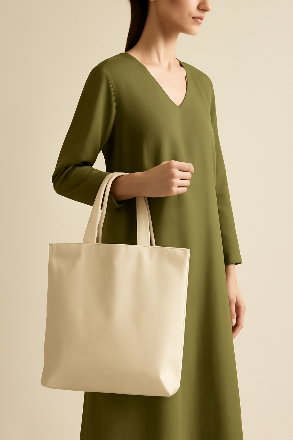 Riviera Zip-Top Linen Tote Bag