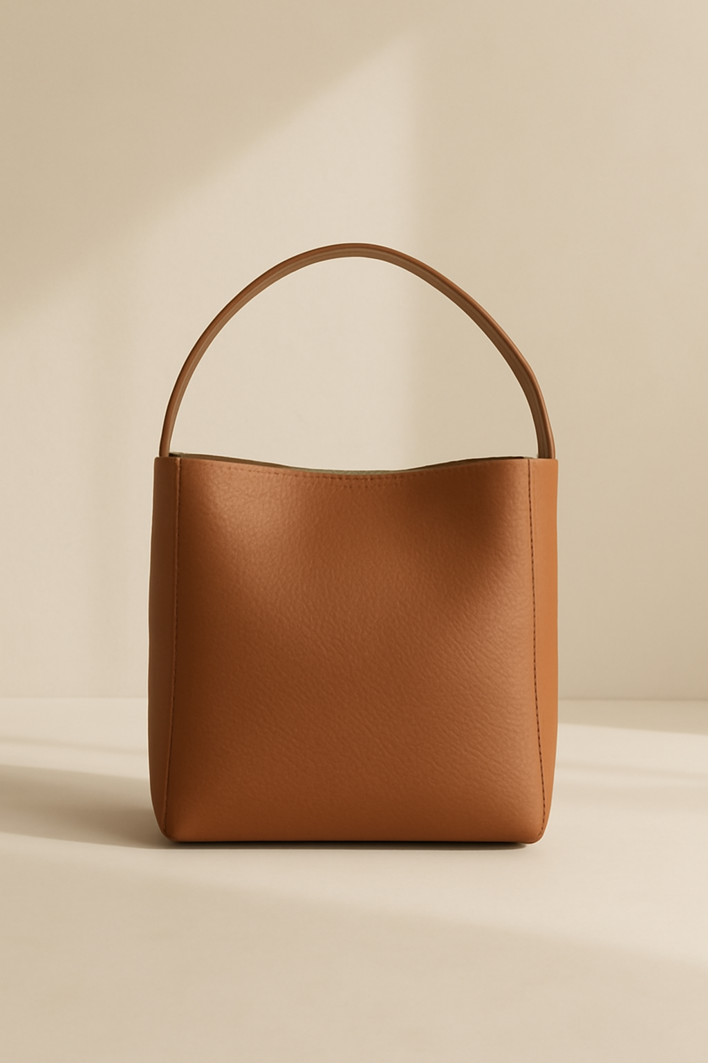 Riviera Zip-Top Vegan Leather Shoulder Bag