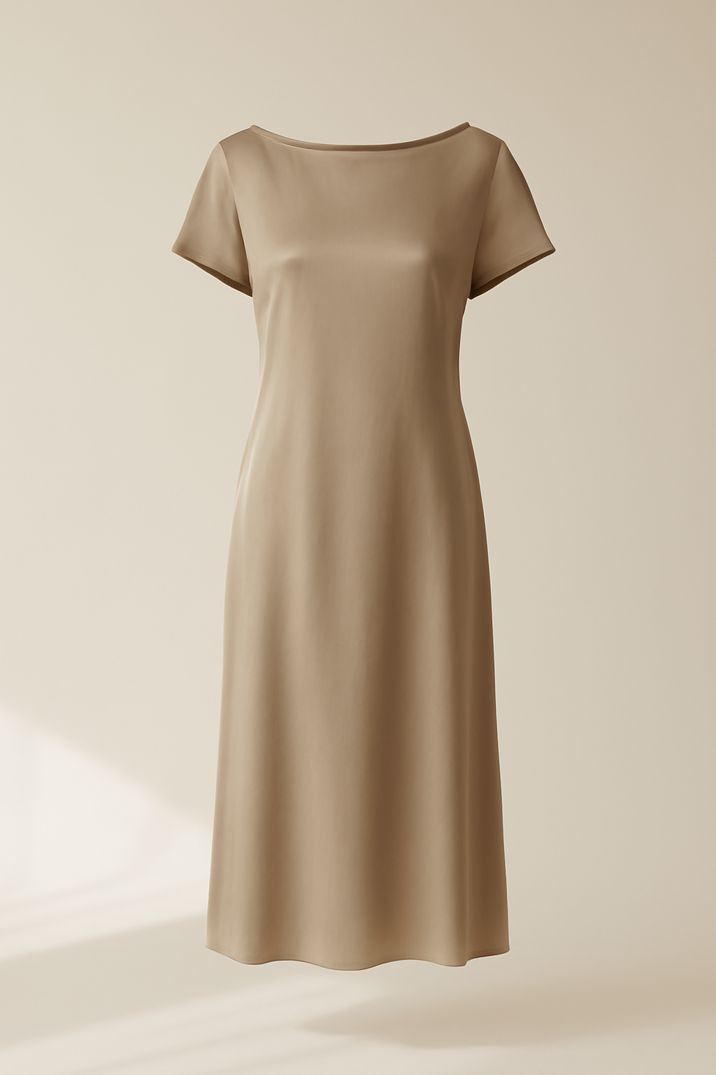 Sagres Boat-Neck Viscose Midi Dress