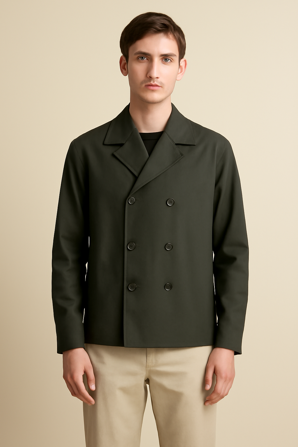 Sagres Button-Down Linen Double-Breasted Shirt