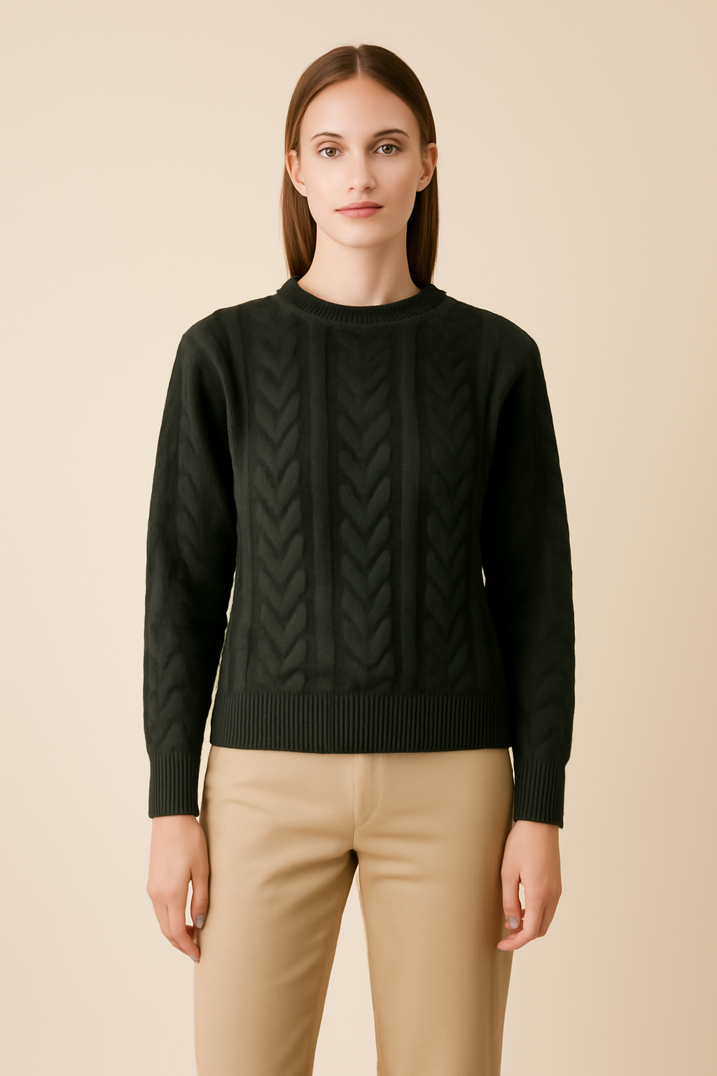 Sagres Cable-Knit Wool Ribbed Sweater