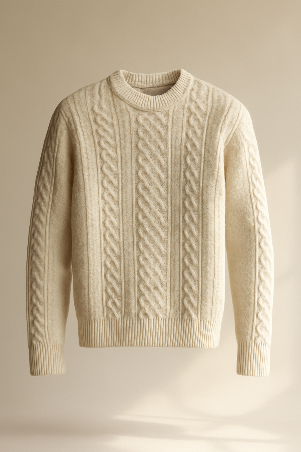 Sagres Fine-Gauge Merino Cable-Knit Sweater