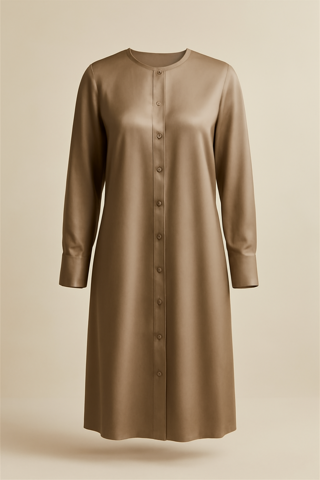 Sagres Round-Neck Viscose Shirt Dress