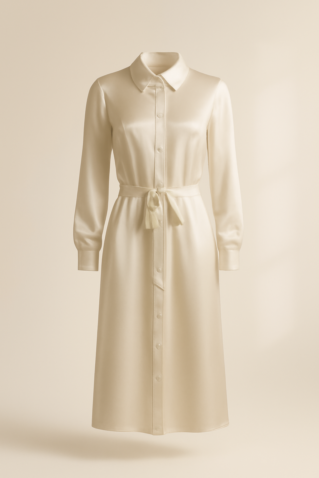 Sagres Round-Neck Viscose Shirt Dress