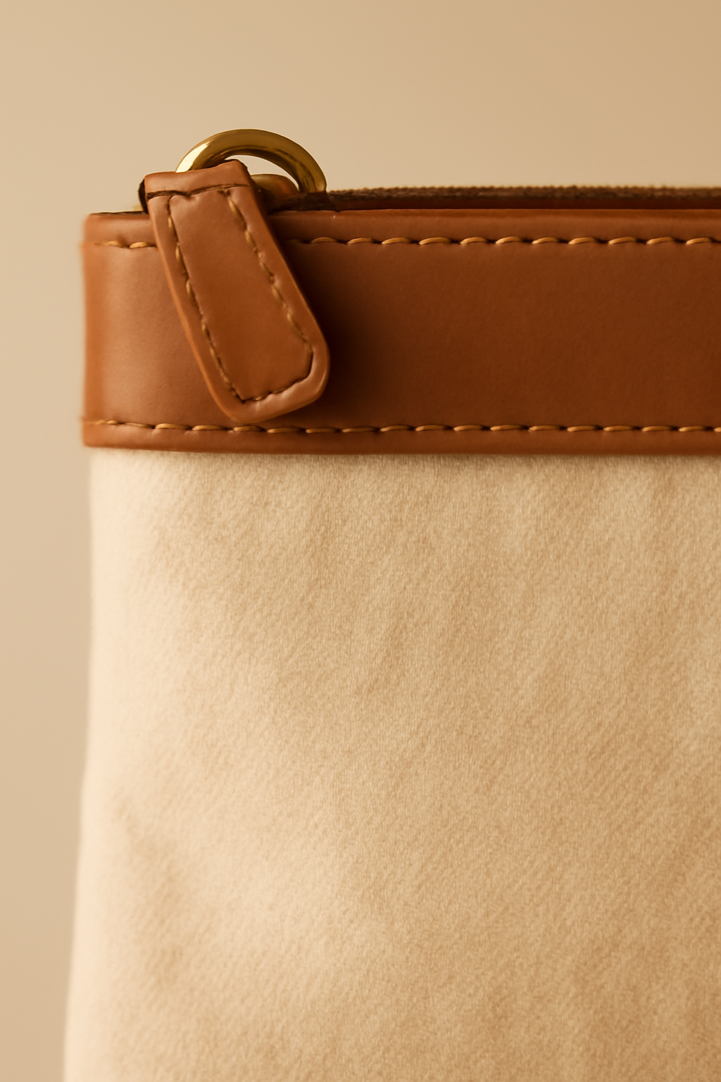 Sagres Slouchy Canvas Leather Clutch