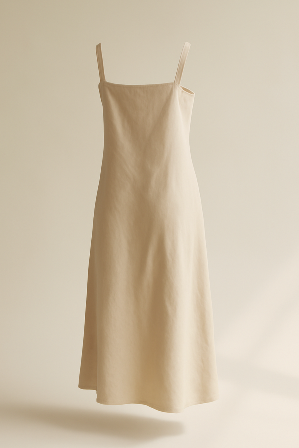 Sagres Square-Neck Organic Slip Dress