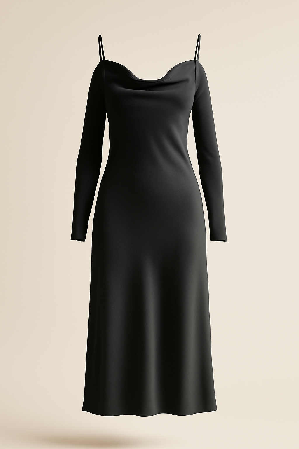 Sagres Square-Neck Viscose Midi Dress