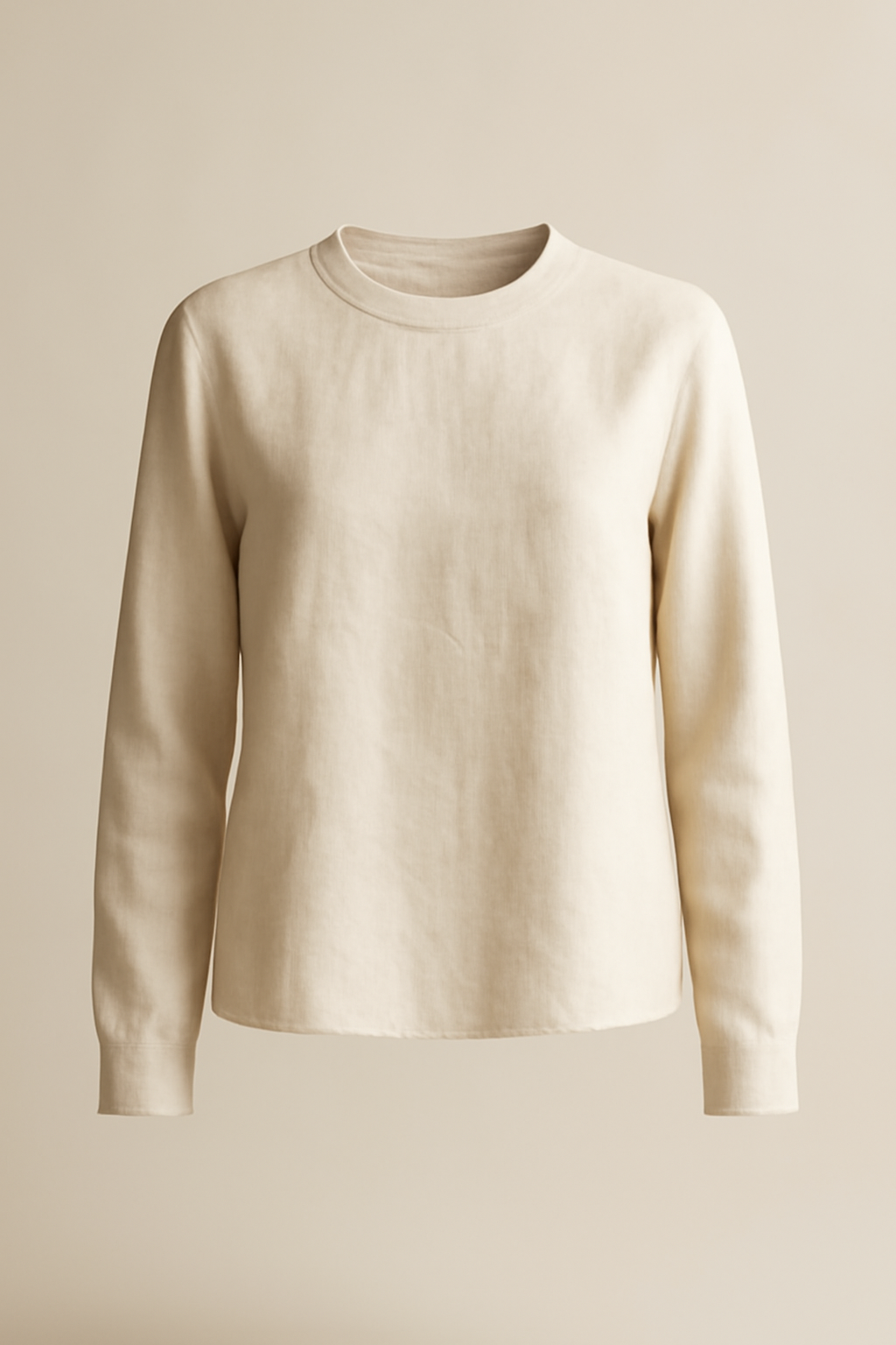 Sintra Cropped Linen Classic Blouse