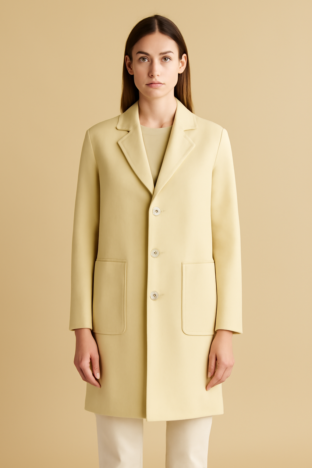 Sintra Longline Linen Overcoat