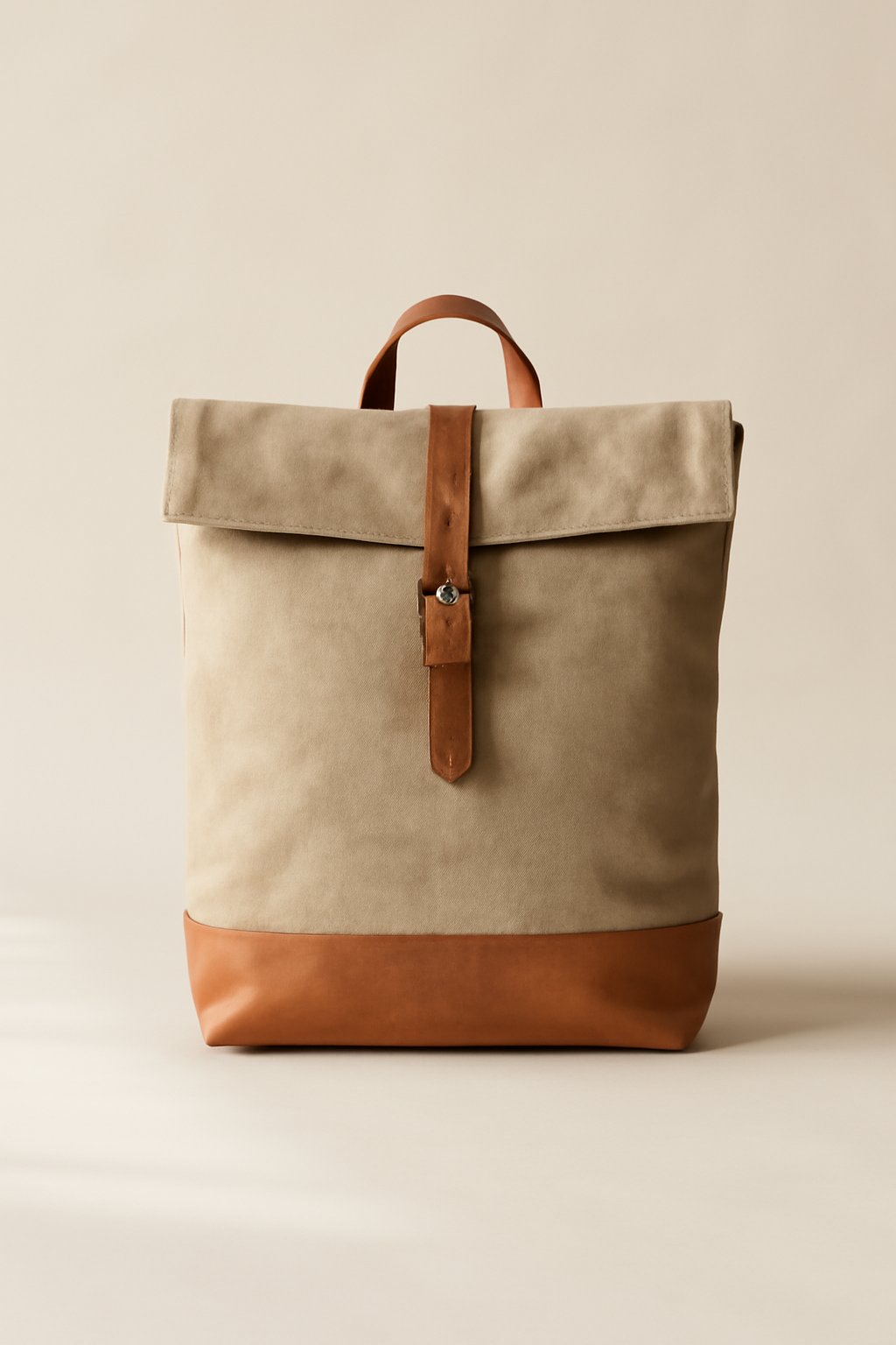Sintra Slouchy Leather Canvas Bag
