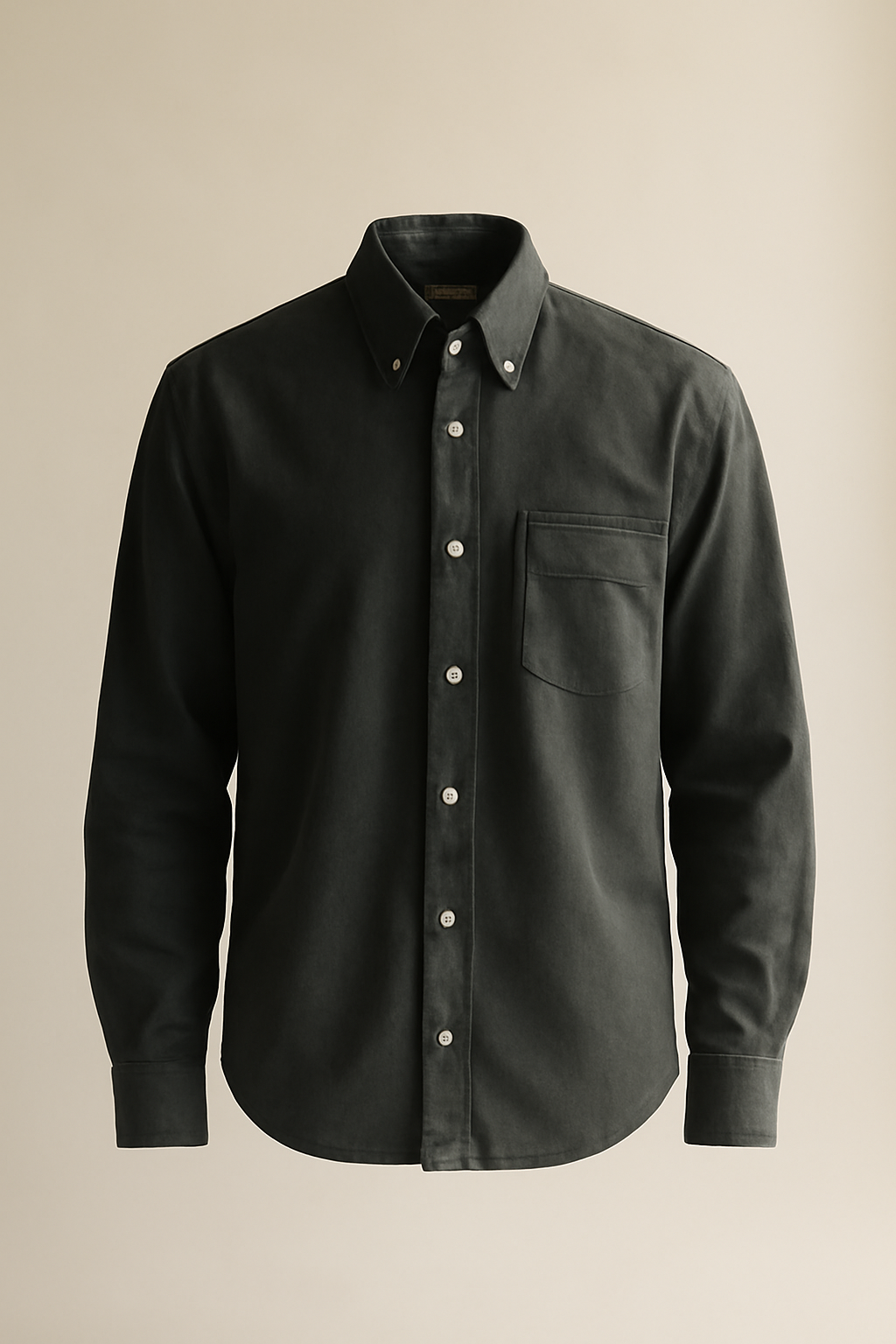 Solstice Band-Collar Cotton Classic Shirt
