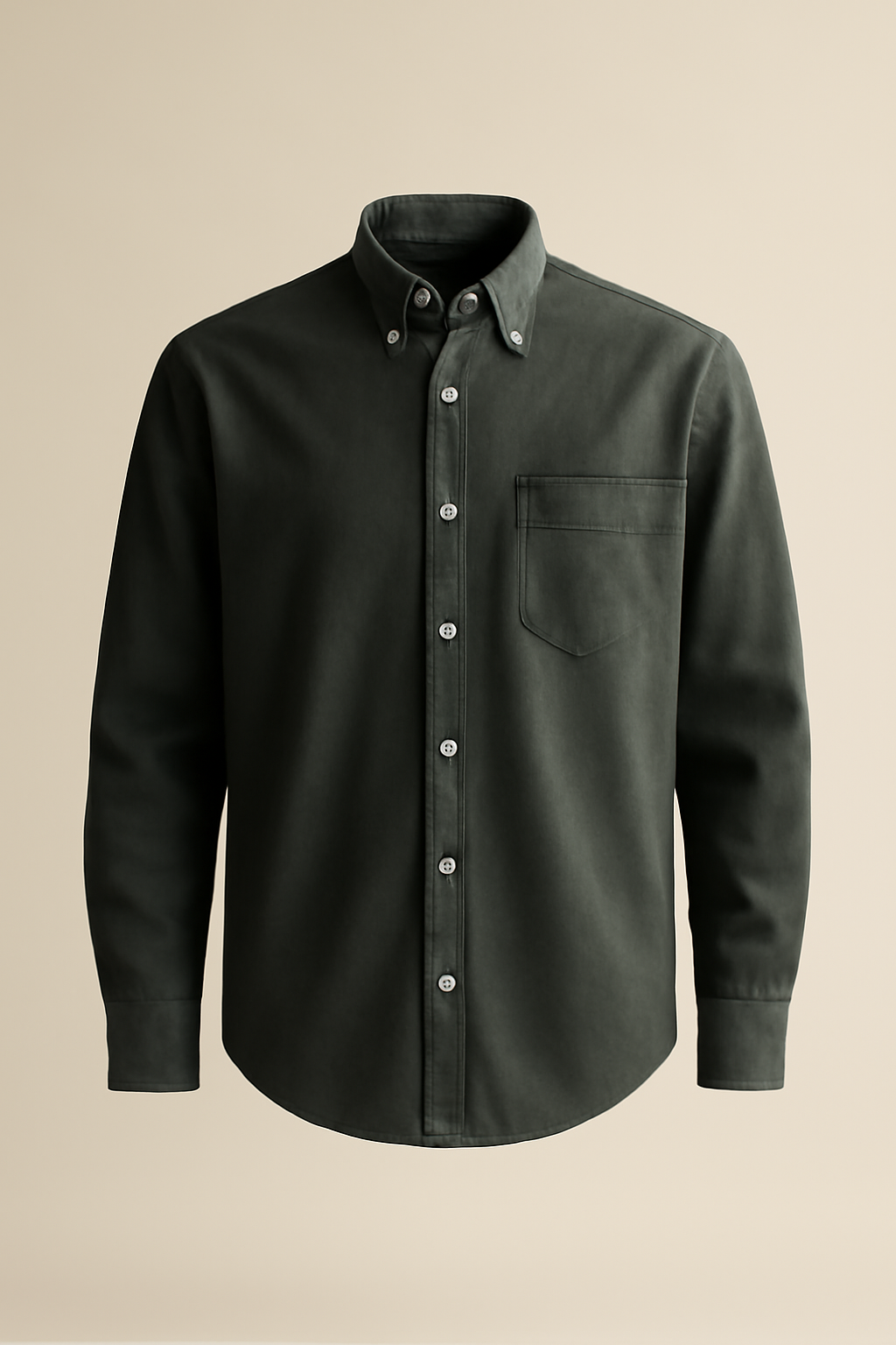 Solstice Band-Collar Cotton Classic Shirt