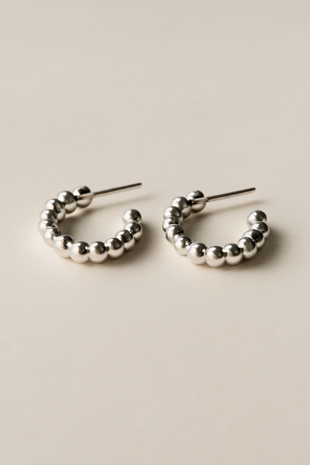 Solstice Beaded Silver Earrings