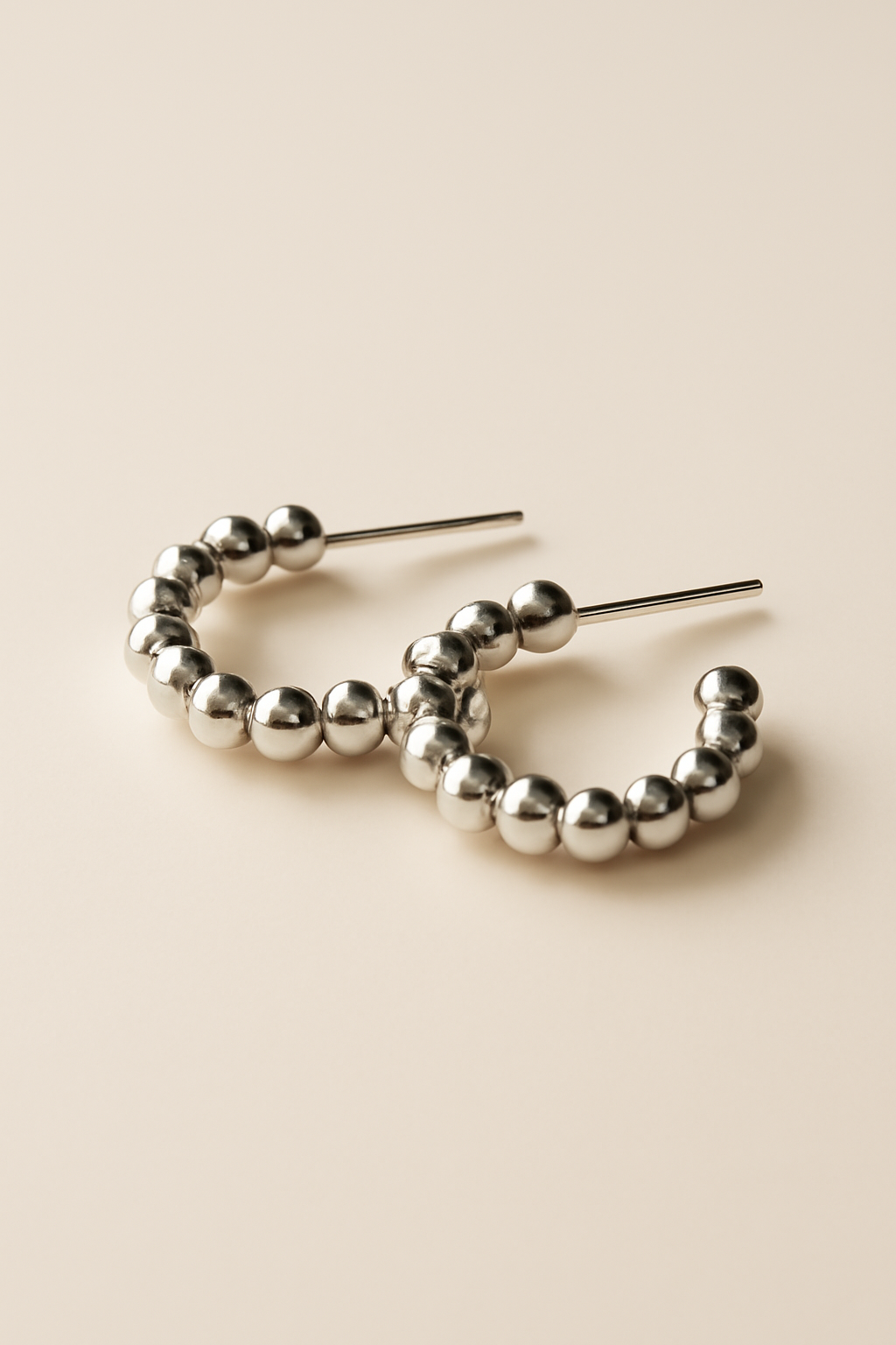 Solstice Beaded Silver Earrings