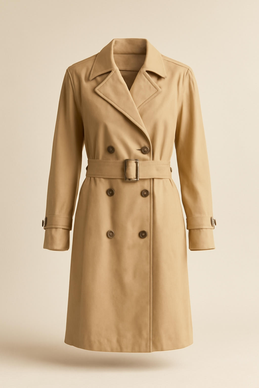Solstice Belted Gabardine Trench Coat