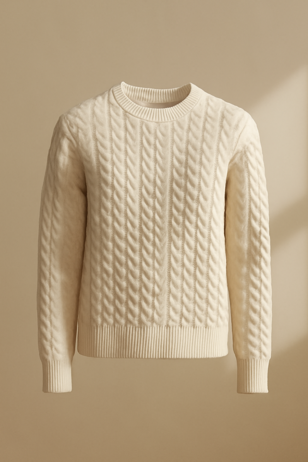 Solstice Cable-Knit Organic Ribbed Sweater