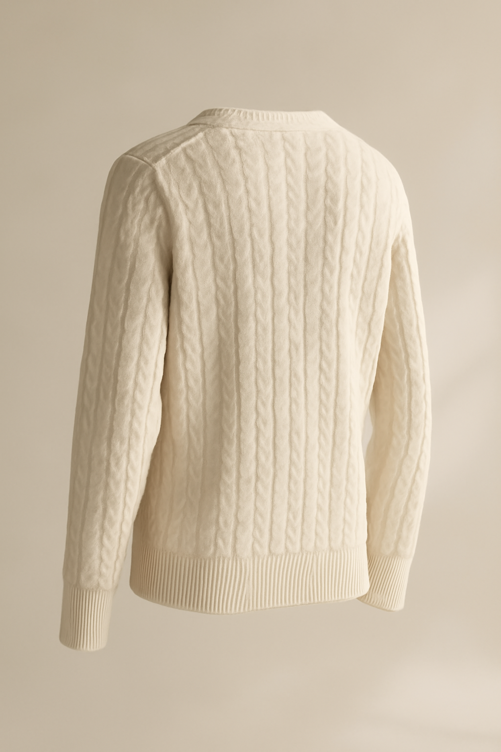 Solstice Cable-Knit Organic Ribbed Sweater