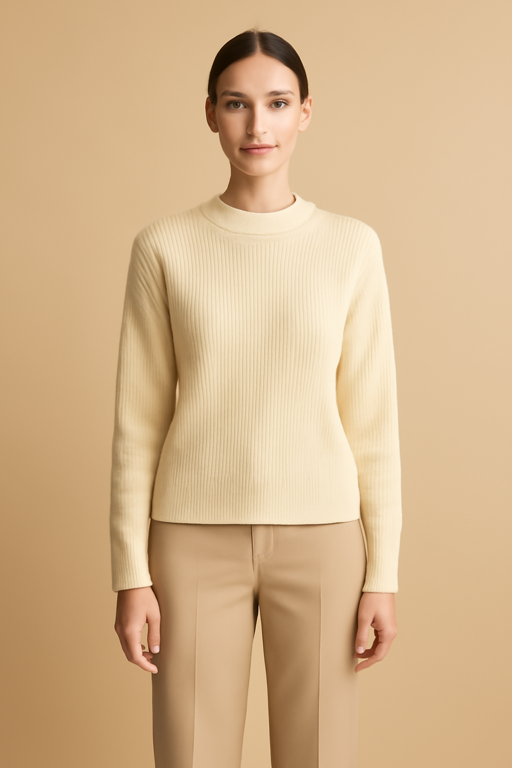 Solstice Chunky Wool Ribbed Sweater