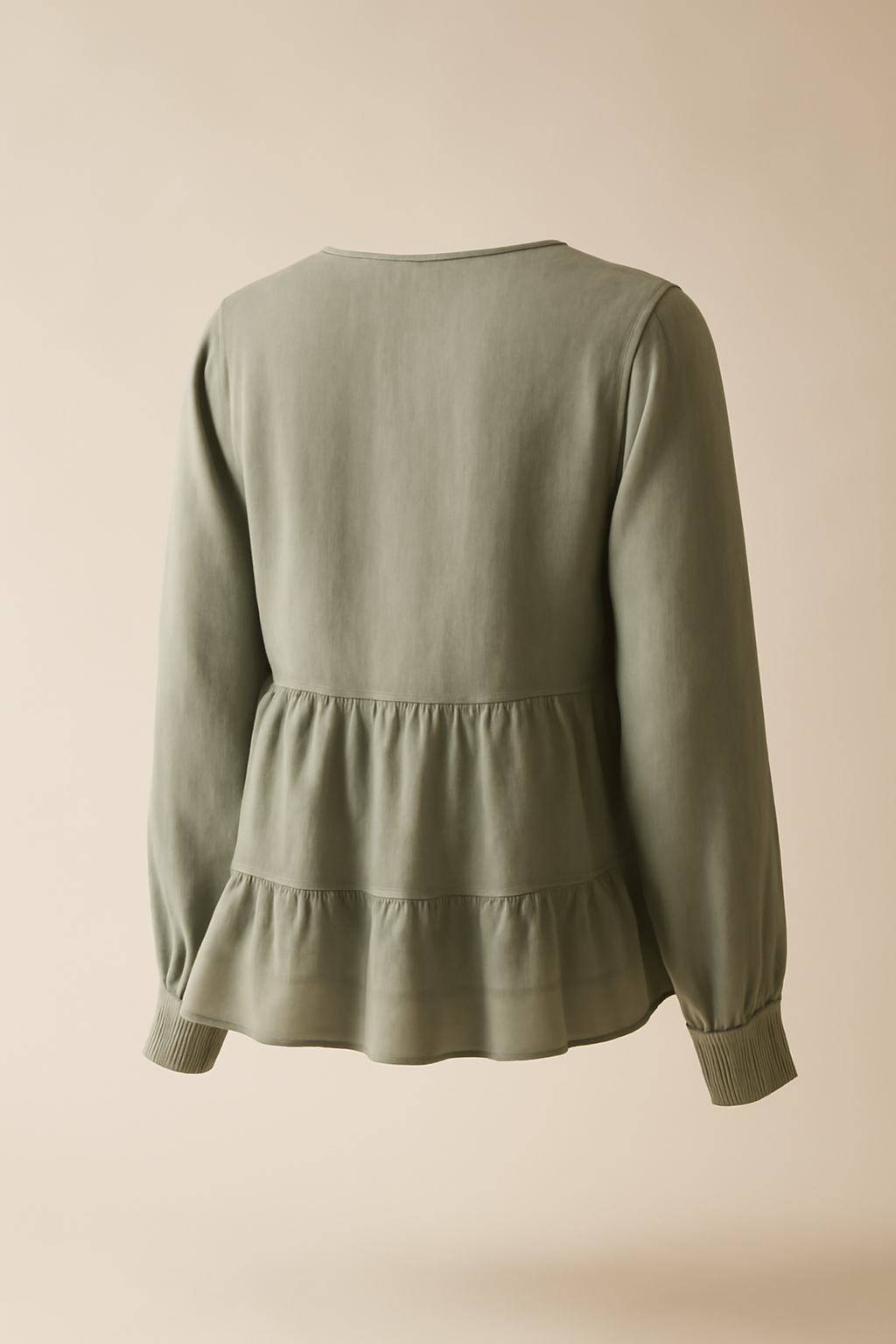 Solstice Cropped Tencel Ruffled Blouse
