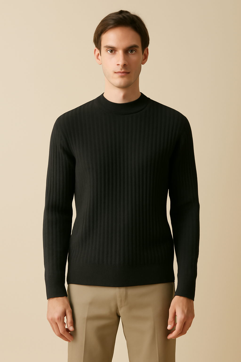 Solstice Fine-Gauge Merino Ribbed Sweater