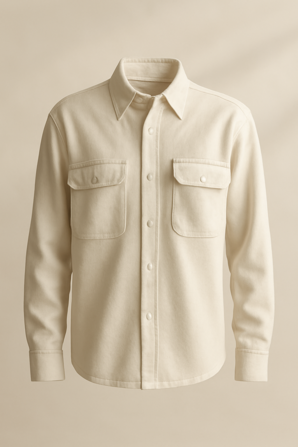 Solstice Point-Collar Linen Utility Shirt