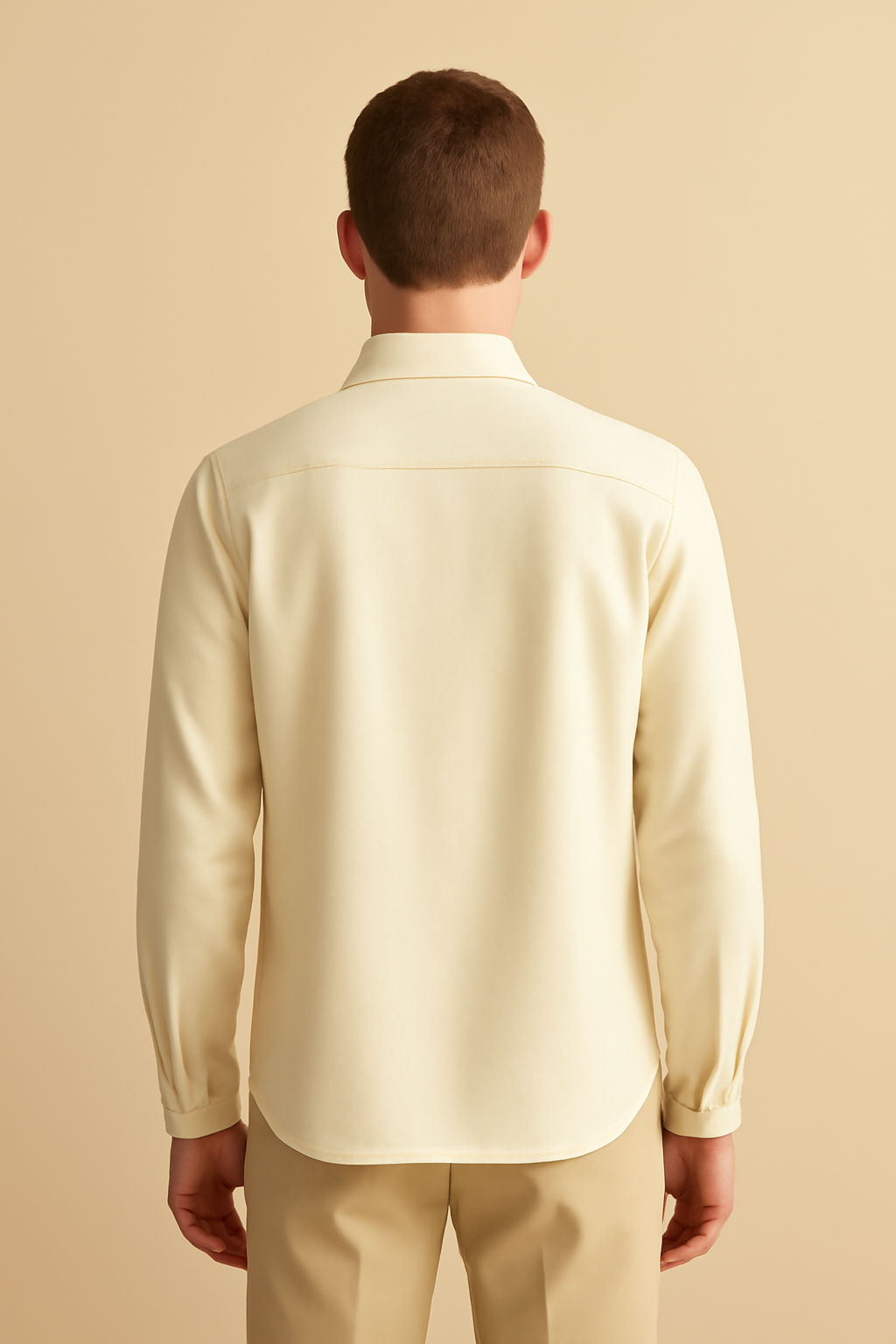 Solstice Point-Collar Linen Utility Shirt