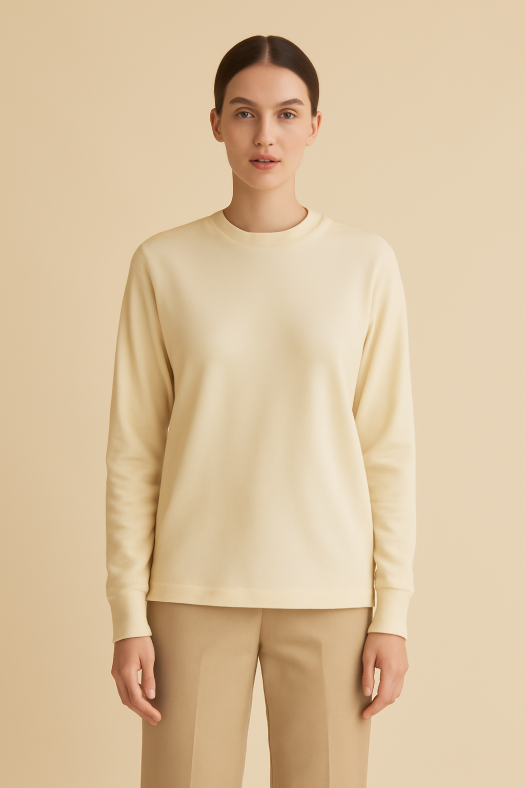 Solstice Relaxed Cotton Long-Sleeve Tee